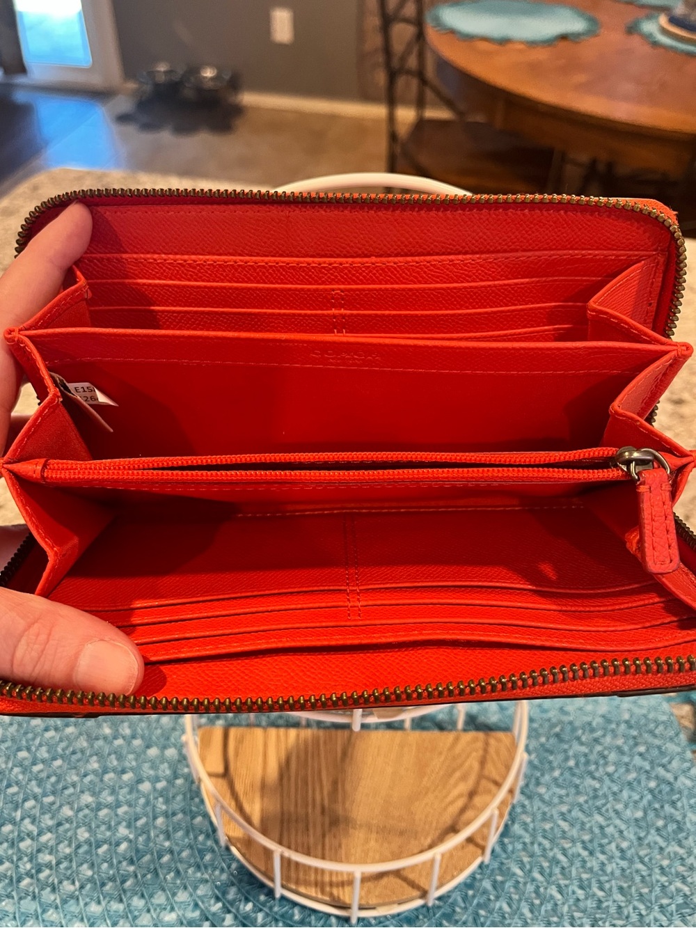 Coach Zip Around Long Wallet Miami Red - Picture 11 of 14